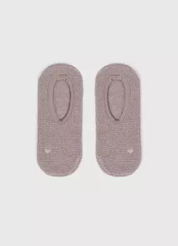 Короткие носки с противоскользящими точками, Бежевый