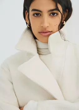 Короткое пальто, Бежевый