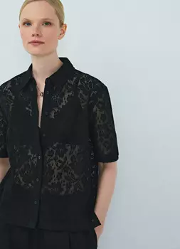 Кружевная рубашка, Черный