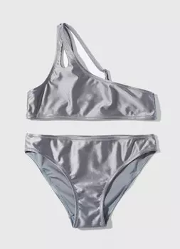 Купальник для девочек, Серебряный