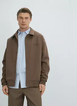 Куртка-бомбер с вышивкой, Серый