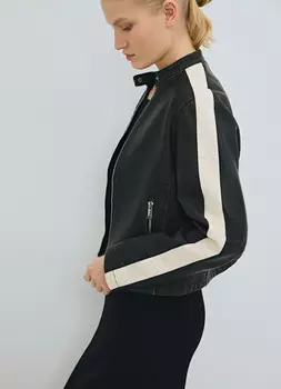 Куртка из искусственной кожи, Черный