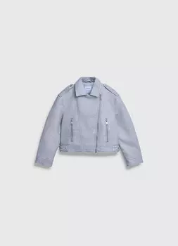 Куртка из искусственной кожи для девочек, Голубой