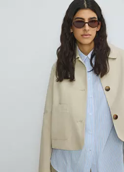 Куртка из плащевой ткани, Бежевый