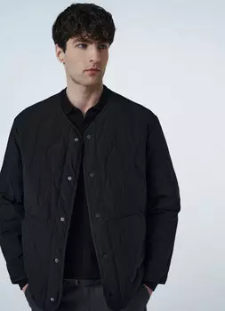 Куртка на кнопках с накладными карманами, Черный