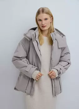 Куртка-парка с капюшоном, Бежевый