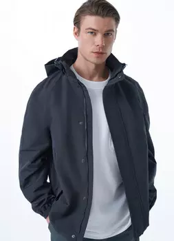 Куртка-парка со съёмным капюшоном, Серый