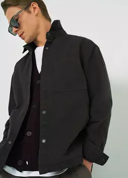 Куртка-рубашка из твила, Коричневый