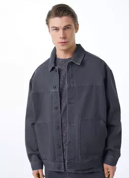 Куртка-рубашка из твила, Серый