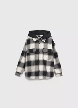 Куртка-рубашка с капюшоном для мальчиков, Черный