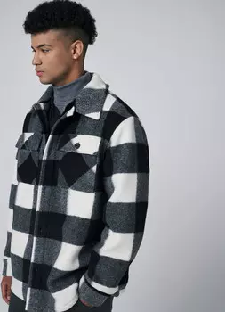 Куртка-рубашка в клетку, Черный