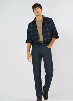 Куртка-рубашка в клетку, Синий