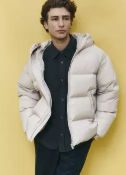 Куртка с утеплителем из натурального пуха, Белый