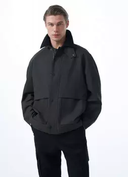 Куртка с вельветовым воротником, Зеленый