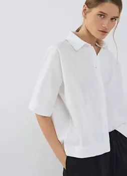 Льняная рубашка, Белый