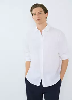 Льняная рубашка, Белый