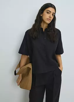 Льняная рубашка, Черный