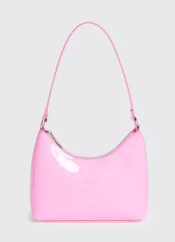 Лакированная сумка на плечо, Розовый