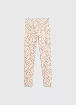 Легинсы с принтом для девочек, Бежевый