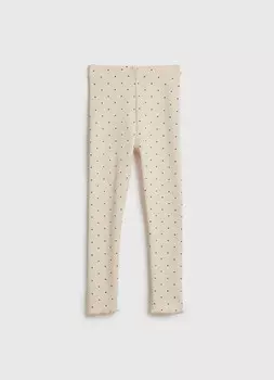 Легинсы с принтом для девочек, Бежевый
