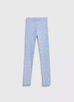 Легинсы с принтом для девочек, Голубой