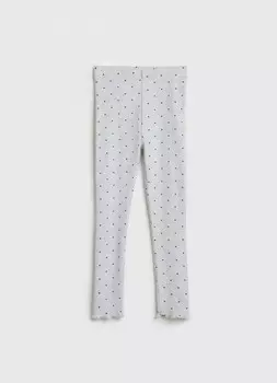 Легинсы с принтом для девочек, Серый