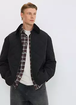 Лёгкая утеплённая куртка, Черный