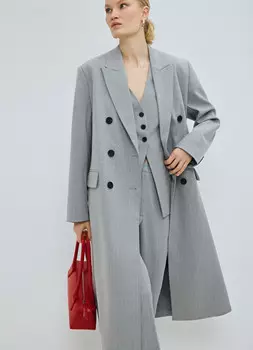 Лёгкое длинное пальто, Серый
