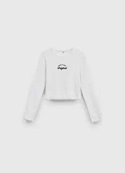 Лонгслив для девочек, Белый