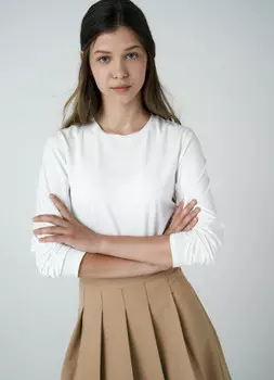 Лонгслив для девочек, Белый