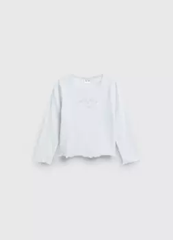 Лонгслив для девочек, Белый