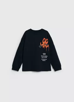 Лонгслив для мальчиков, Черный