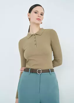 Лонгслив-поло, Зеленый