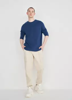 Лонгслив с карманом, Синий