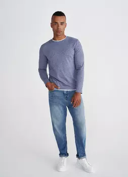 Лонгслив с обманкой, Голубой