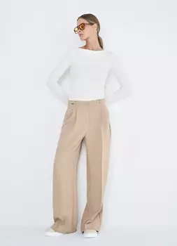 Лонгслив с вырезом лодочкой, Белый