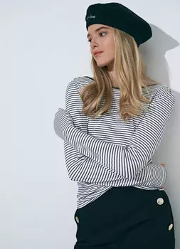 Лонгслив с вырезом на спине, Белый