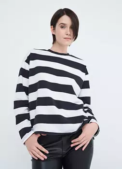 Лонгслив в полоску, Белый