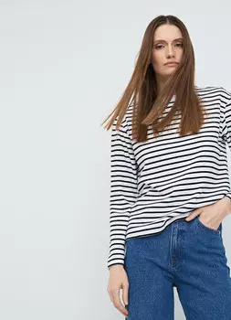 Лонгслив в полоску, Белый