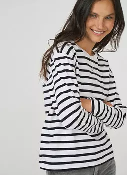 Лонгслив в полоску, Белый