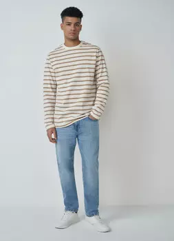 Лонгслив в полоску, Белый