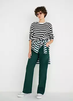 Лонгслив в полоску, Черный