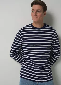 Лонгслив в полоску, Синий