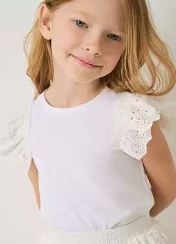 Майка для девочек, Белый