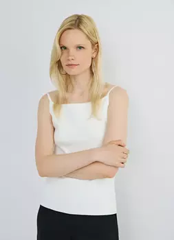 Майка из вискозы, Белый