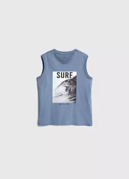 Майка с принтом для мальчиков, Голубой