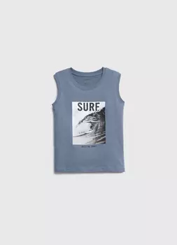 Майка с принтом для мальчиков, Голубой