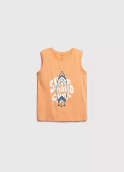 Майка с принтом для мальчиков, Оранжевый