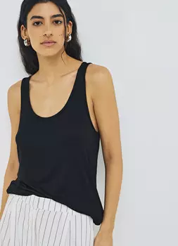 Майка свободного кроя, Черный