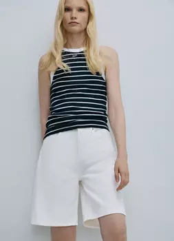 Майка в полоску, Серый